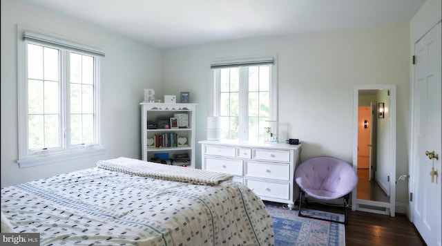 1263 Argyle Rd, Berwyn, PA 19312 - bedroom with multiple windows and dark wood-type flooring