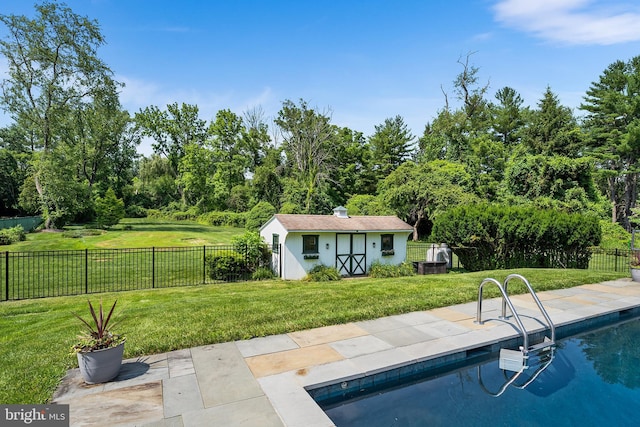 1263 Argyle Rd, Berwyn, PA 19312 - view of pool featuring an outbuilding and a fenced backyard