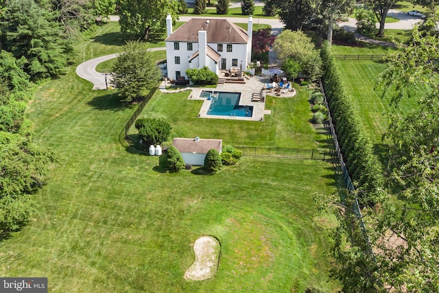 1263 Argyle Rd, Berwyn, PA 19312 - view from above of property with a pool
