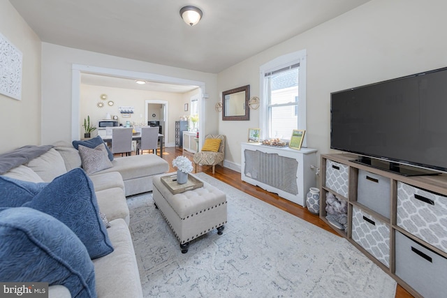 124 E Ormond Ave, Haddon Township, NJ 08107 - living room with wood finished floors and baseboards