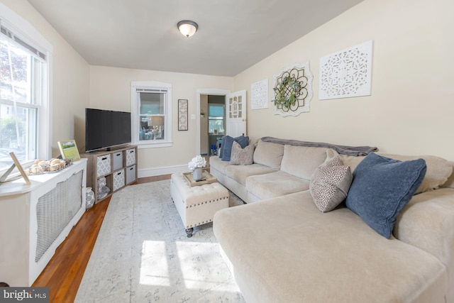 124 E Ormond Ave, Haddon Township, NJ 08107 - living room with wood finished floors and baseboards
