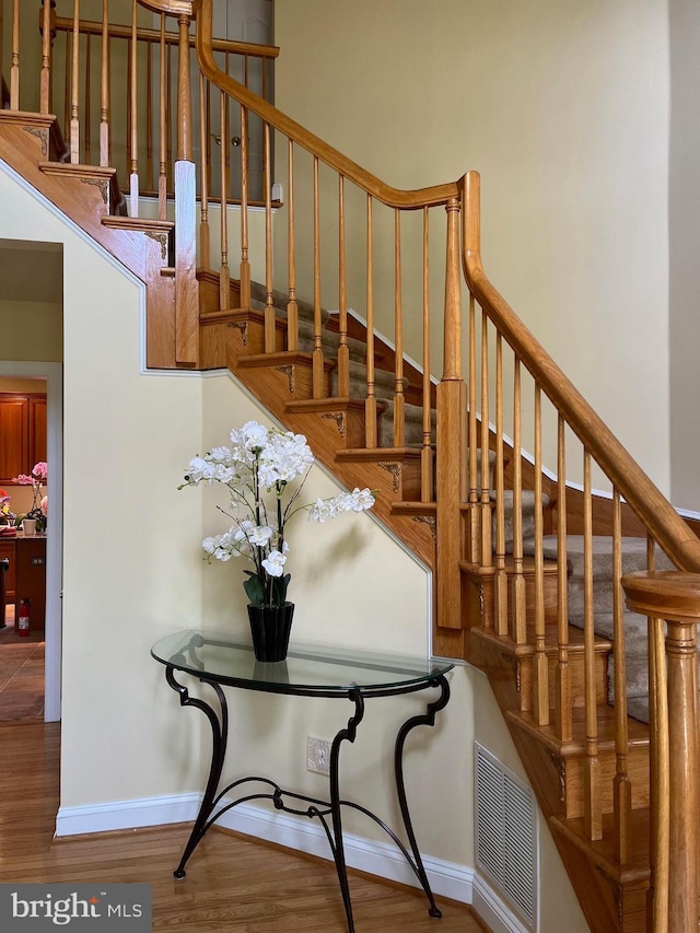 7 Camas Ct, Plainsboro, NJ 08536 - stairs with wood finished floors