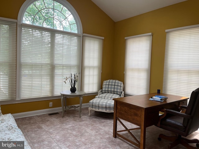 7 Camas Ct, Plainsboro, NJ 08536 - office featuring lofted ceiling and baseboards