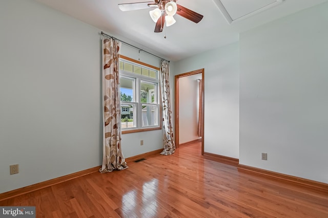 8283 Choptank Rd, Pasadena, MD 21122 - spare room with ceiling fan and light wood-style floors