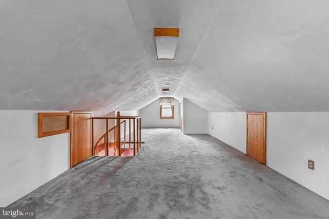 8283 Choptank Rd, Pasadena, MD 21122 - additional living space featuring lofted ceiling and carpet floors