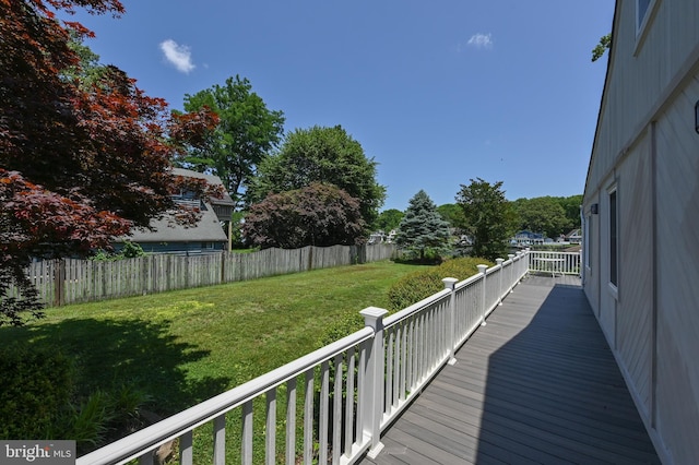 8283 Choptank Rd, Pasadena, MD 21122 - wooden deck featuring a fenced backyard