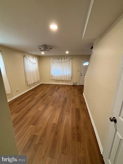 5755 E Capitol St SE, Washington, DC 20019 - unfurnished room featuring wood finished floors and recessed lighting