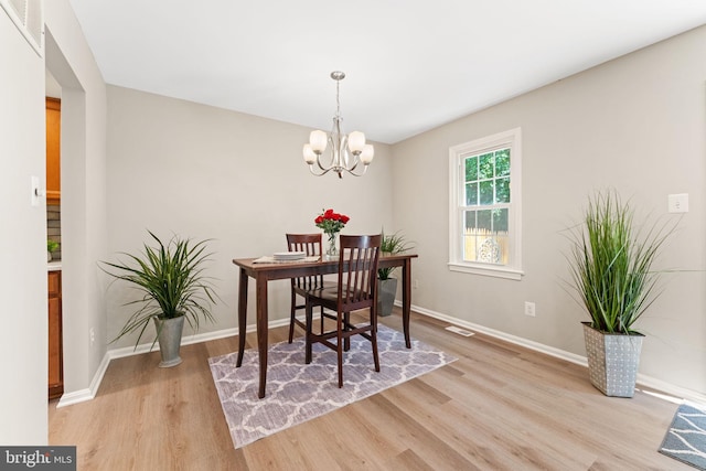 8573 Chester Grove Ct, Springfield, VA 22153 - dining area featuring light wood finished floors and a chandelier