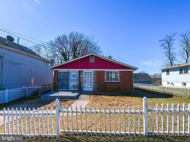 6209 Foote St, Capitol Heights, MD 20743 - view of front of property with brick siding and a fenced front yard