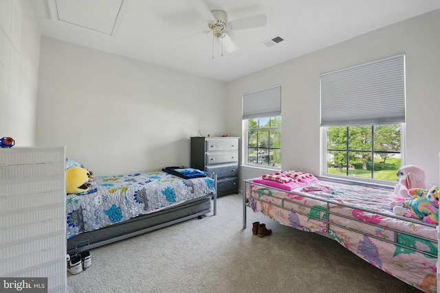 13297 Osage Dr, Woodbridge, VA 22193 - bedroom with carpet floors and ceiling fan