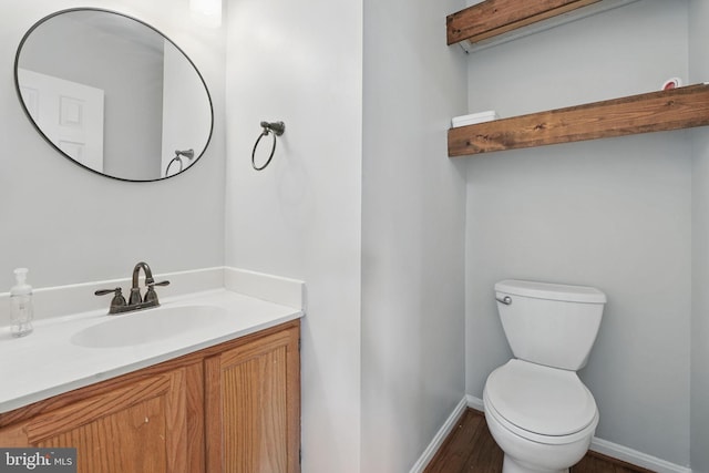 13297 Osage Dr, Woodbridge, VA 22193 - bathroom with vanity and wood finished floors