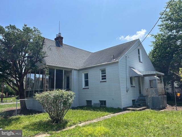 1903 Tinsman Ave, Pennsauken, NJ 08110 - rear view of house featuring a chimney and a shingled roof
