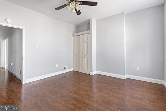 2528 E Somerset St, Philadelphia, PA 19134 - unfurnished bedroom featuring wood finished floors and ceiling fan