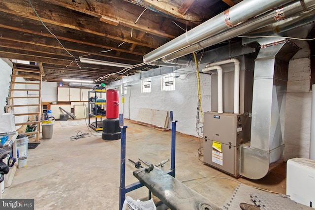 2528 E Somerset St, Philadelphia, PA 19134 - unfinished basement featuring heating unit