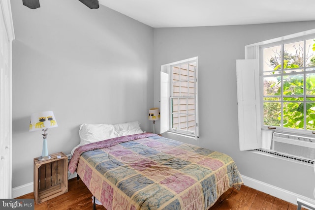1243 Battery Ave, Baltimore, MD 21230 - bedroom with hardwood / wood-style flooring and cooling unit