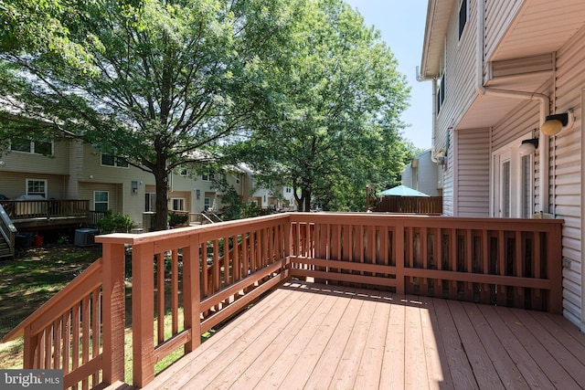 577 Francis Nicholson Way, Annapolis, MD 21401 - wooden deck featuring a residential view