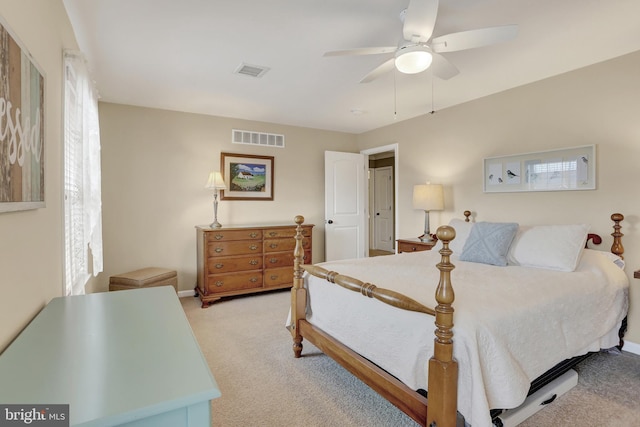 1283 Yarmouth Ln, New Cumberland, PA 17070 - bedroom featuring light colored carpet and a ceiling fan