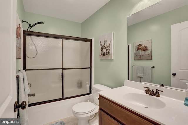 1283 Yarmouth Ln, New Cumberland, PA 17070 - full bath featuring vanity, shower / bath combination with glass door, and tile patterned floors