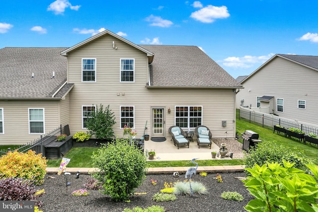 1283 Yarmouth Ln, New Cumberland, PA 17070 - rear view of property with a patio area and roof with shingles