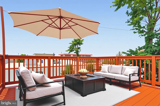1508 N Eden St, Baltimore, MD 21213 - wooden terrace with outdoor lounge area