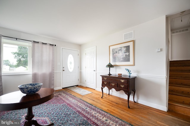 1319 Kenwood Rd, Wilmington, DE 19805 - entryway with wood finished floors and stairs