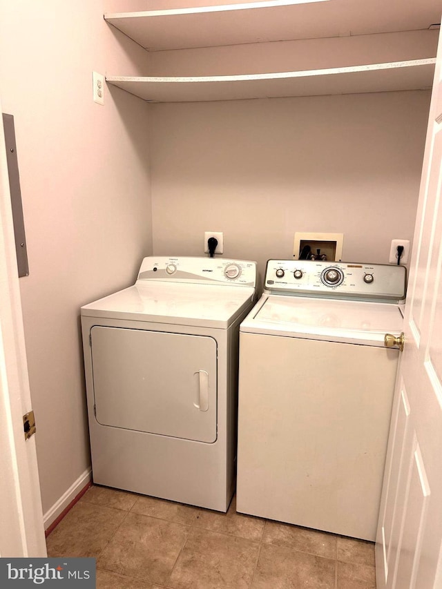 18815 Sparkling Water Dr Unit 4-O, Germantown, MD 20874 - laundry area featuring separate washer and dryer and light tile patterned flooring