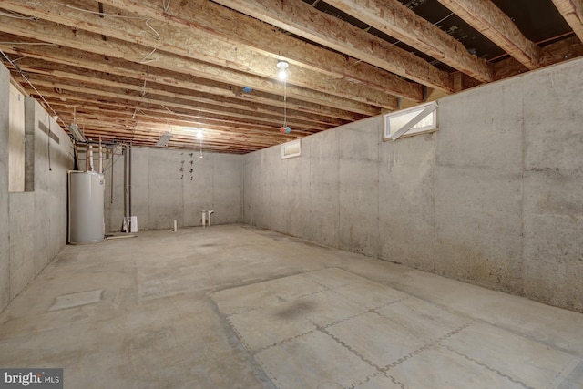 1012 Grant St, Herndon, VA 20170 - unfinished basement featuring water heater