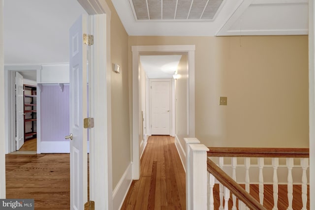 1012 Grant St, Herndon, VA 20170 - corridor with wood finished floors and attic access