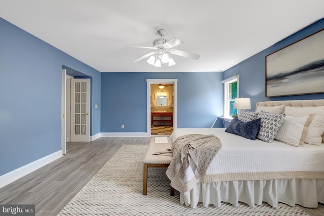 1012 Grant St, Herndon, VA 20170 - bedroom featuring wood finished floors and a ceiling fan