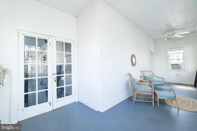 5378 Main St, Stephens City, VA 22655 - sunroom featuring french doors and cooling unit