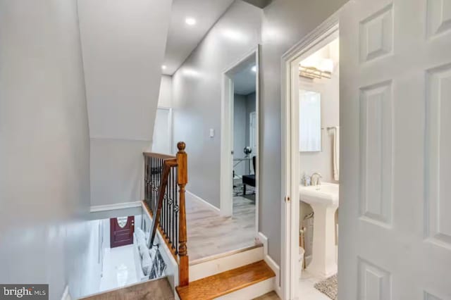 2057 N Franklin St, Philadelphia, PA 19122 - stairway with recessed lighting and baseboards