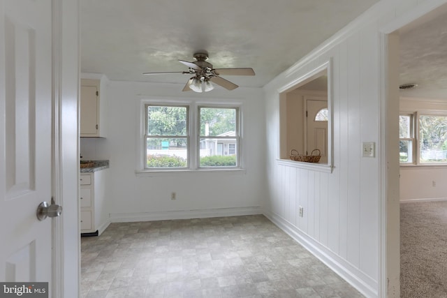 616 S 6th St, Lebanon, PA 17042 - unfurnished dining area featuring a ceiling fan and ornamental molding