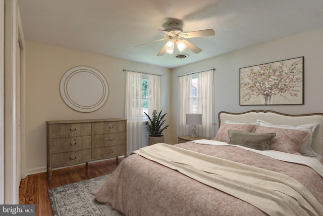 616 S 6th St, Lebanon, PA 17042 - bedroom with wood finished floors and a ceiling fan