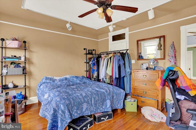 643 Penn, West Reading, PA 19611 - bedroom with wood finished floors and ceiling fan