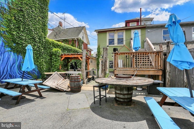 643 Penn, West Reading, PA 19611 - view of patio / terrace with a deck and outdoor dining area