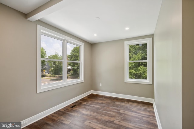 1233 Trinidad Ave NE, Washington, DC 20002 - empty room with dark wood-style floors and recessed lighting