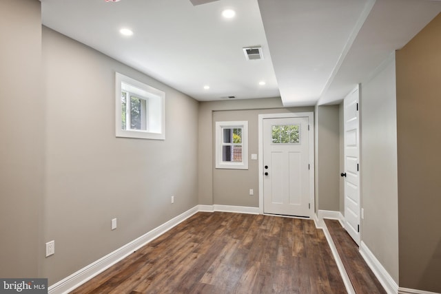 1233 Trinidad Ave NE, Washington, DC 20002 - entrance foyer with dark wood-type flooring and recessed lighting
