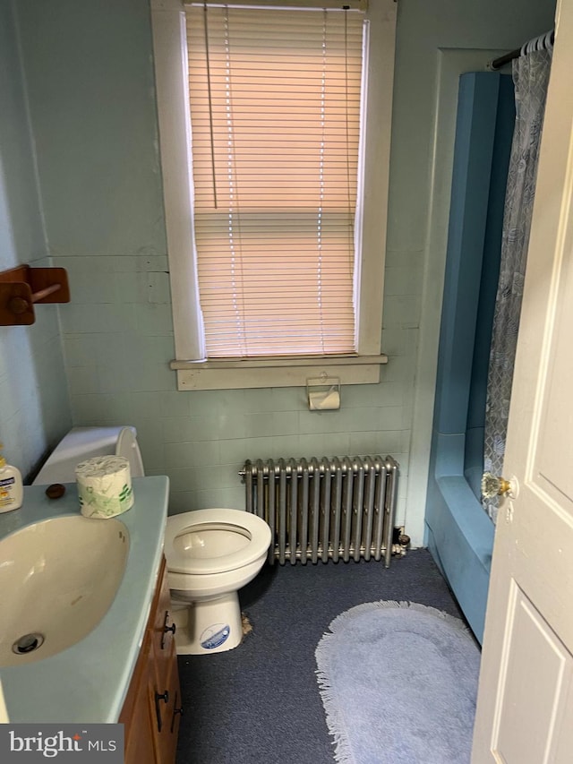 233 Broad St W, Tamaqua, PA 18252 - full bath with radiator heating unit and vanity