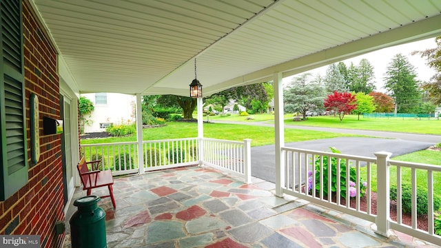 760 Sweetbriar Dr, Warminster, PA 18974 - covered porch with a yard