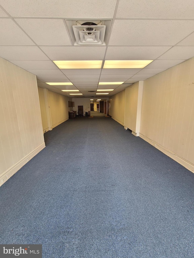 220 York Rd, Jenkintown, PA 19046 - finished basement with a drop ceiling and carpet floors