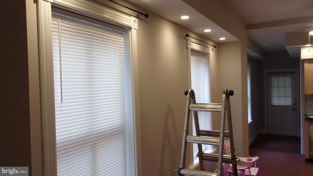 139 N 11th St, Allentown, PA 18102 - hall featuring recessed lighting and carpet