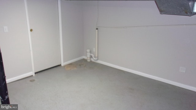 139 N 11th St, Allentown, PA 18102 - below grade area with baseboards and carpet floors