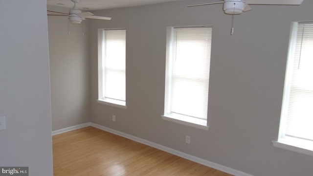 139 N 11th St, Allentown, PA 18102 - unfurnished room featuring ceiling fan, healthy amount of natural light, and light wood-style flooring