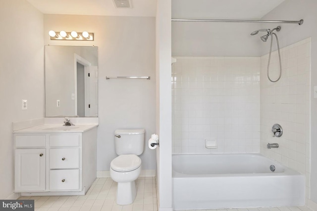 1050 Northfalls Ct, Great Falls, VA 22066 - full bathroom with vanity, shower / bathtub combination, and tile patterned floors