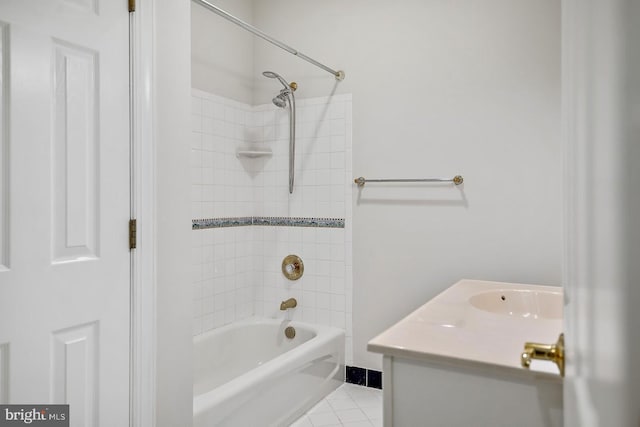 1050 Northfalls Ct, Great Falls, VA 22066 - full bath featuring tile patterned flooring, washtub / shower combination, and vanity