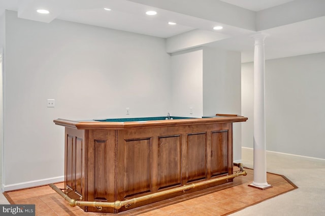 1050 Northfalls Ct, Great Falls, VA 22066 - bar featuring recessed lighting and baseboards