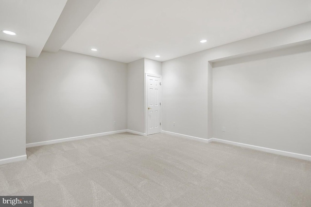 1050 Northfalls Ct, Great Falls, VA 22066 - finished below grade area featuring recessed lighting and carpet flooring