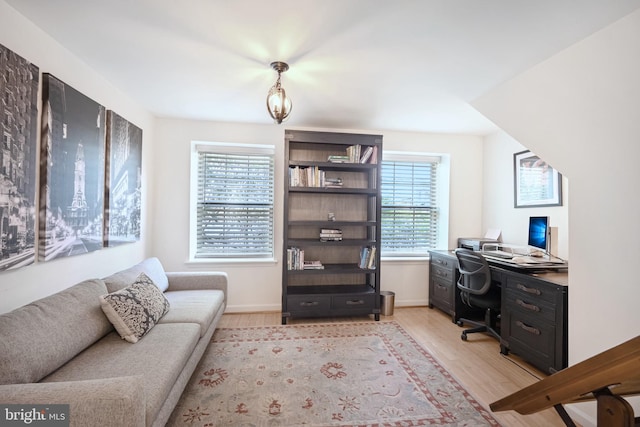 330 W George St, Philadelphia, PA 19123 - home office featuring light wood finished floors and baseboards