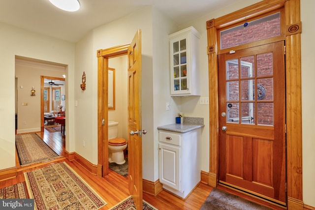 637 Constitution Ave NE, Washington, DC 20002 - foyer with light wood-type flooring and baseboards