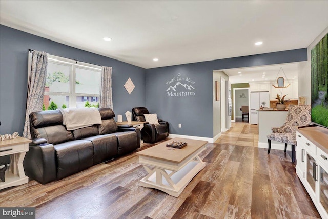 808 Redwood Ave, Reading, PA 19610 - living room with light wood-style flooring and recessed lighting